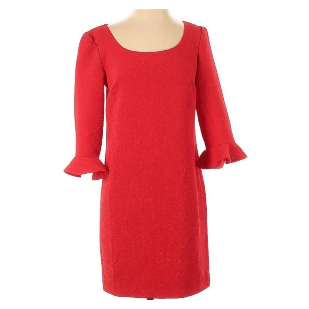 Ann Taylor Flounce 3/4 Sleeve Sheath 4P - Or Free With Any Other Purchase!